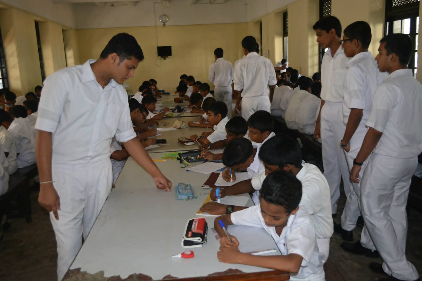 Students preparing posters for the annual campaign